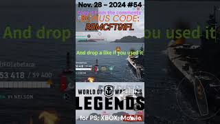 Nov28 54 WOWs Legends🎁BONUS CODE🎁  Thanksgiving Gift [upl. by Terrell]