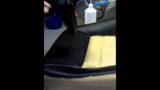 Clear Lacquer Application To Coloured Leather [upl. by Aset]