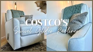 THE BEST RECLINER FROM COSTCO  Review 2024  True Innovations Paxley Fabric Swivel Glider Recliner [upl. by Sapphera171]