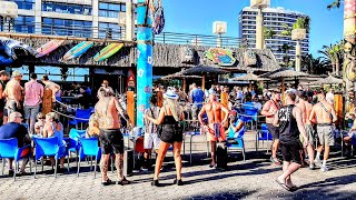 Tiki Beach Bar Benidorm Today Beer Flowing Stags Hens Holiday Makers amp Locals Enjoying The Sun [upl. by Anirav790]