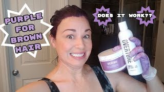 oVertone Review  Purple for Brown HairDoes it Work [upl. by Eire842]