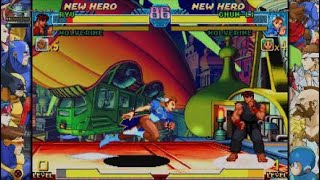 RyuWolverine vs Chun LiWolverine  Marvel vs Capcom 1 [upl. by Ominorej474]