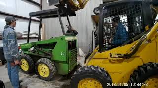 John Deere 70 skid steer engine removal [upl. by Dannel640]