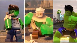 All Hulk Transformations in LEGO Marvel Videogames20132018 [upl. by Rey328]