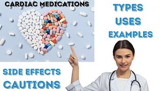 Important Cardiac Medications Types Pharmacology Cautions Side Effects and Examples [upl. by Ivett]