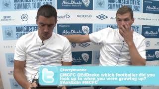 EXCLUSIVE askedin  Edin Dzeko answers the questions from twitter [upl. by Ahseihs]