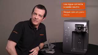 Como limpar o filtro do purificador de água Brastemp Confira BrastempEnsina [upl. by Nekcarb]