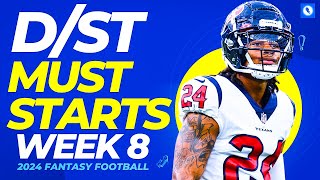 Defense DST Start Em  Sit Em  Fantasy Football Week 8 [upl. by Ellenyl]