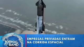 Empresas privadas entram na corrida espacial  Jornal da Band [upl. by Llekim467]