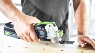 Multikutter  Batteridrevet VECTURO OSC 18  Festool NO [upl. by Ahsitra647]