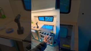 DIY Van Kitchen Build  Countertop install diy campervan vanlife [upl. by Anihsit784]