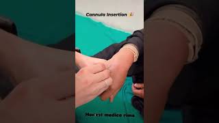 Cannula insertion 😍inspiration hospital rims mbbsdoctor medicaldegree doctor like follow [upl. by Nofpets400]