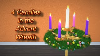 4 Candles in the Advent Wreath [upl. by Opaline]