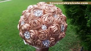 3999 1 Easy DIY Brooch Bouquet l No Wires l Bouquet Tutorial l Wedding Project [upl. by Deeanne]