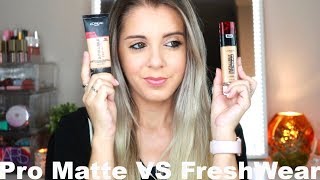 LOreal Infallible 24 HR Freshwear Foundation VS LOreal Infallible Pro Matte Foundation [upl. by Lankton]