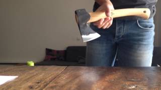 Gransfors bruk wildlife hatchet  sharpness test [upl. by Anawk]