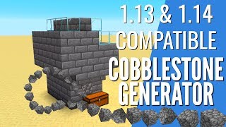 How to Make a CobbleStone Generator in Minecraft 114 amp 113  Efficient AFK Farm Avomance 2019 [upl. by Namor]