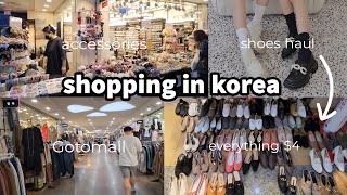 shopping in korea vlog 🇰🇷 shoes amp accessories haul from Gotomall Underground Shopping Center [upl. by Almat]