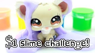 LPS  DOLLAR TREE SLIME CHALLENGE Making Slime Using 1 Ingredients [upl. by Dove768]