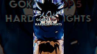 Gokus top 5 hardest fights trending anime viral [upl. by Belvia873]