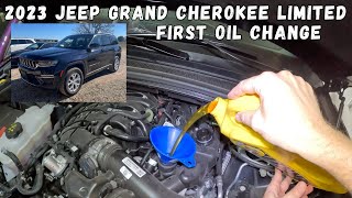 2023 Jeep Grand Cherokee Limited Oil Change  36 Pentastar V6 [upl. by Yeclehc]