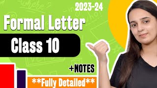 Formal Letter Class 10  Formal Letter Format  Class 10 English Grammar Writing Section 20232024 [upl. by Tiras699]