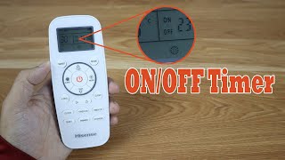 How to Set Timer OFF and Timer ON in Hisense Air Conditioner Remote Control [upl. by Einniw]