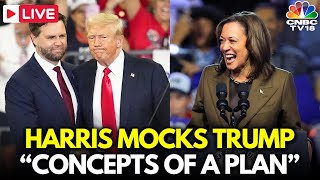 Kamala Harris LIVE Harris Mocks Donald Trumps Concept of a Planquot in Nevada  VP Debate LIVE  N18G [upl. by Asserac]