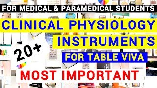 CLINICAL PHYSIOLOGY INSTRUMENTS  CLINICAL LAB  PHYSIOLOGY PRACTICALS [upl. by Leveridge211]