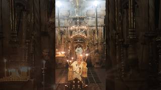 Bishop Aristarchos blessing the faithful at the Holy Sepulcher in Jerusalem [upl. by Esital180]