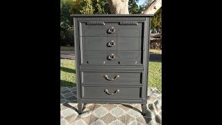 How to redo a dresser in black Do it yourself [upl. by Ymmak202]