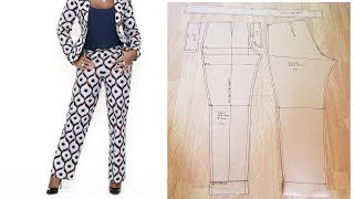 How to sew a trouser with zipper and waist band  Women trouser Cutting and Sewing [upl. by Bara768]