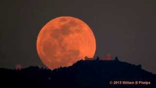 Moonrise behind Lick Observatory [upl. by Sisson]