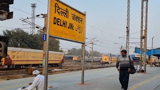 Delhi Junction railway station Old Delhi Indian Railways Video in 4k ultra HD [upl. by Holleran300]