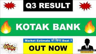 Kotak Bank Q3 Results 2024  kotak bank results today  kotak bank results  kotak bank share [upl. by Dnomayd294]