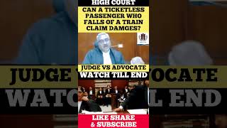 Can a Ticketless Passanger who falls of a train claim damages judge advocate shortvideo status [upl. by Weiner]