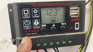 Solar panel Charge Controller battery Connection [upl. by Akeyla]