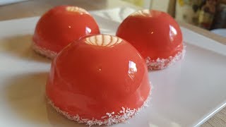 Mirror Mousse Mini cakes  Berry Mousse  White Chocolate Mousse Recipe [upl. by Justus422]