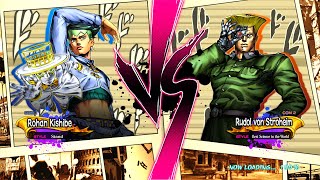 Rohan Kishibe vs Rudol von Stroheim  JoJos Bizarre Adventure AllStar Battle R [upl. by Gere]