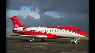 Bombardier Global Express XRS  N60BJ departure from Ostend Airport  EBOS [upl. by Areis668]