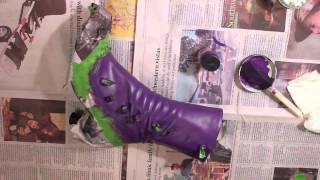 How To Paint Leather Shoes [upl. by Anitneuq770]