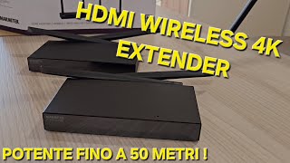 HDMI WIRELESS EXTENDER 4K DI MARMITEK TRASMETTI FINO A 50 METRI VIDEO AUDIO MOUSE E TASTIERA [upl. by Fairfield9]