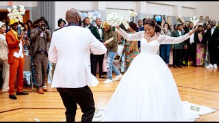 Beautiful Bride and Groom Congolese Wedding Entrance Dance  Antoinette amp Padou [upl. by Bivins575]