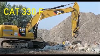 Excavator CAT 330F with pulverizer [upl. by Ahseel]