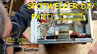 diy spot welder from old microwave parts [upl. by Inge351]