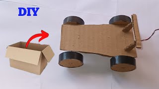 How to make cardboard rc car  with Cardboard and gire motor [upl. by Salvatore]