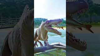 Spinoraptor Eating Fish Hybrid Dinosaur 💯 spinoraptor jurassicworldevolution [upl. by Neyuh]