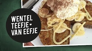 Recept  Wentelteefje met banaan en slagroom  EEFSFOOD [upl. by Oigufer704]