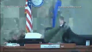 Nevada judge attacked during sentencing in Las Vegas courtroom Watch the video [upl. by Evetta]