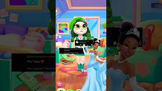 Princess Tiana makeover by my Talking Angela mytalkingangela2 cosplay tiana disney shorts [upl. by Leasi]